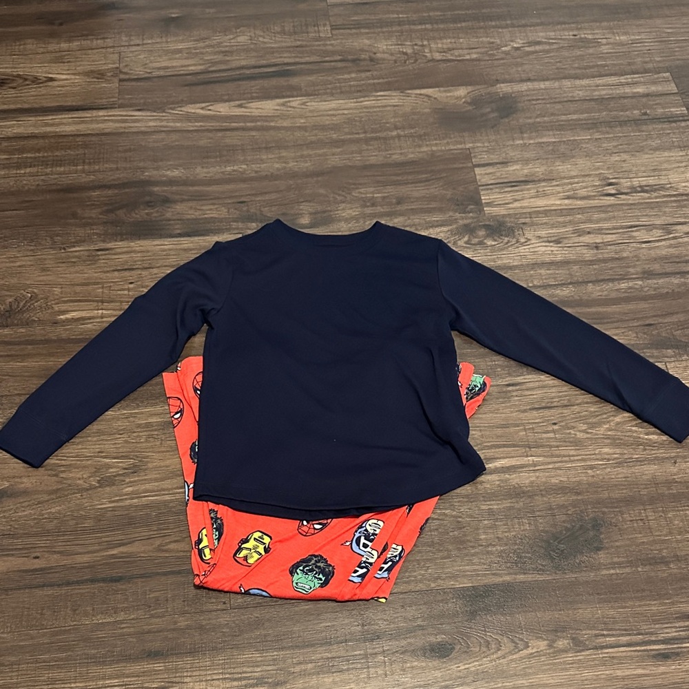 Gap Kids Navy Blue & Red Marvel Pajama Set